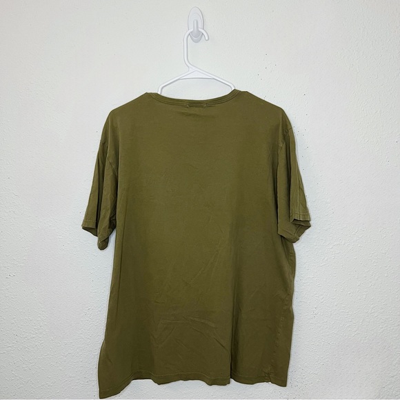 (Sold) The North Face Logo T-Shirt Olive Army Green Tee Oversized Baggy Crewneck - Picture 5 of 7